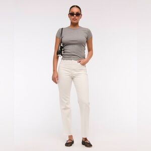 Abercrombie & Fitch Ultra High Rise Ankle Straight Jean